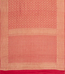 Red Woven Mysore Silk Saree With Floral Motifs-MS3521