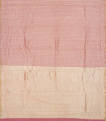 Peach Woven Banarasi Khadi Georgette Silk Saree With Stripes-BE1616