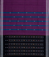 Lilac Woven Orissa Cotton Saree With Stripes-OR0877