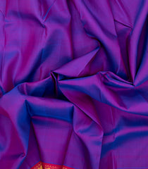Purple Handloom Kanchipuram Silk Saree With Contrast Border-KA14858