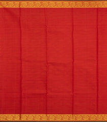 Crimson Handloom Kanchipuram Silk Saree With Zari Stripes-KA13667