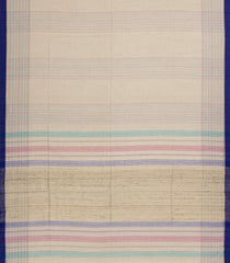 Taupe Handwoven Bengal Cotton Saree With Stripes-BG1494
