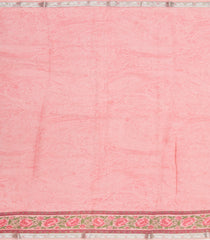 Light Peach Handloom Chanderi Cotton Saree With Printed Floral Motifs-CC1256