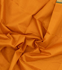 Mango Yellow Handloom Silk Cotton Saree With Contrast Border-SC4479
