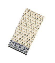 Cream Printed Jaipur Cotton Saree With Contrast Border-JC1835