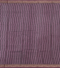 Burgundy Printed Chanderi Cotton Saree With Zari Border-CC1537