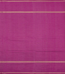 Hot Pink Handloom Silk Cotton Saree With Veldhari Stripes-SC4354