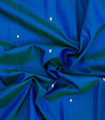 Blue Handloom Kanchipuram Silk Saree With Buttas-KA15280