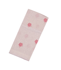 Lavender Woven Linen Saree With Printed Floral Motifs-LI0672