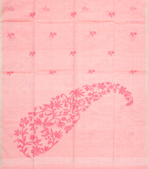 Peach Woven Dupion Silk Saree With Buttas-DS0655