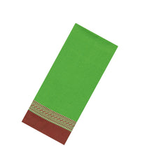Light Green Woven Bengal Cotton Saree With Contrast Border-BG1649