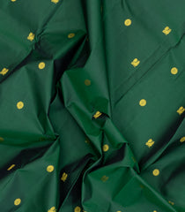 Green Handloom Kanchipuram Silk Saree With Zari Buttas-KA15251