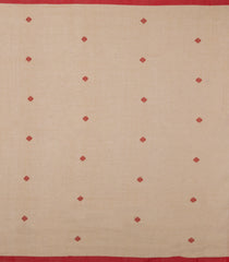 Taupe Handwoven Bengal Cotton Saree With Floral Buttas-BG1476
