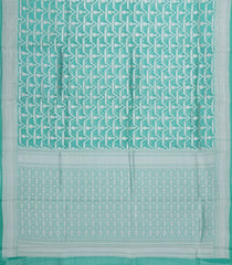 Turquoise Woven Pure Organza Silk Saree With Floral Zari Motifs-KS1073