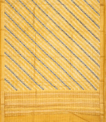 Sandal Handloom Tussar Silk Saree With Printed Floral Motifs-TU2665