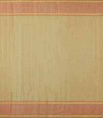 Gold Handloom Kanchi Cotton Saree With Stripes & Contrast Border-KC1742