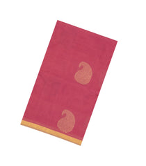 Peach Handloom Village Cotton Saree With Buttas-VC1675