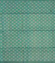 Aquamarine Printed Synthetic Tussar Silk Saree With Contrast Border-SY0143