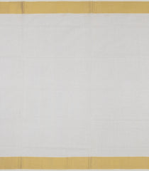 Off White Handloom Kerala Cotton Saree With Floral Buttas-KEC1047