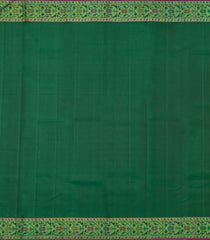 Peach Handloom Korvai Kanchipuram Silk Saree With Contrast Temple Border-KA15814