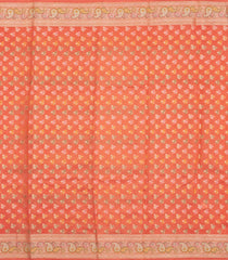 Peach Woven Dupion Silk Saree With Meena Borders-DS0565