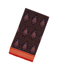 Violet Handloom Orissa Cotton Saree With Tie & Dye Fish Motifs