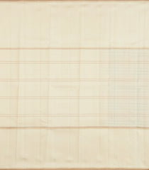Mustard Handloom Korvai Kanchipuram Silk Saree With Silk Checks-KA15422