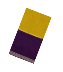 Mustard Woven Blended Viscose Saree With Contrast Border-BL5599