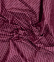 Brown Printed Tussar Silk Saree With Chevron Motifs-TU3366
