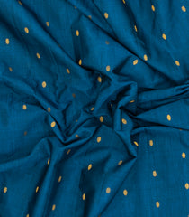 Blue Handloom Gadwal Silk Cotton Saree With Buttas-GA0417