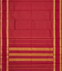 Crimson Handloom Kanchipuram Silk Saree With Zari Checks-KA16436