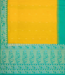 Mustard Handloom Soft Silk Saree With Contrast Meena Border-SO4727