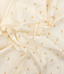 White Handloom Kanchipuram Silk Saree With Contrast Checked Pallu-KA14693