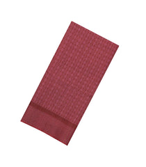 Crimson Woven Tussar Silk Saree With Diamond Motifs-TU3323