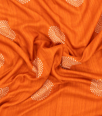 Orange Printed Synthetic Dola Silk Saree With Zari Border-SY0416
