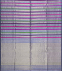 Lilac Woven Kora Soft Silk Saree With Multi Stripes -SO4762