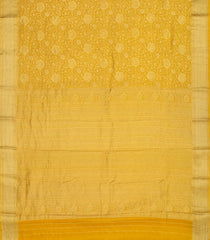 Mustard Mysore Crepe Silk Saree With Floral Vine Motifs-MS3098