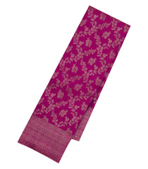 Magenta Handloom Kanchipuram Silk Saree With Floral Motifs-KA15022-Magenta