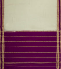 Cream Woven Mysore Silk Saree With Contrast Zari Border-MS3873