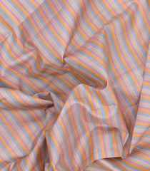 Multi Colour Handloom Korvai Kanchipuram Silk Saree With Stripes-KA16732