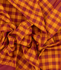 Crimson Handloom Rasipuram Cotton Saree With Checks-RA2426