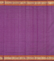 Purple Handloom Silk Cotton Saree With Zari Buttas & Contrast Border-SC4805