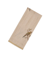 Taupe Woven Synthetic Manipur Silk Saree With Olive Printed Bird Motifs-BL4954