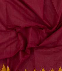 Crimson Handloom Rasipuram Cotton Saree With Ganga Jamuna Border-RA2665