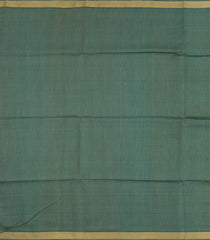Teal Woven Tussar Silk Saree With Chevron Motifs-TU3558