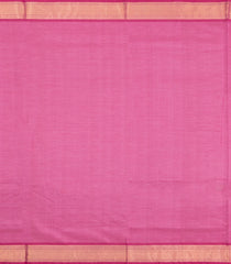 Bubblegum Pink Handloom Soft Silk Cotton Saree With Zari Stripes-SC4308