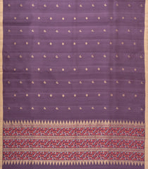 Lilac Handloom Soft Tussar Silk Saree With Buttas-TU3849