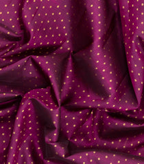Dark Magenta Handloom Kanchipuram Silk Saree With Zari Motifs-KA16336