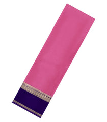 Bubblegum Pink Woven Mysore Silk Saree With Contrast Zari Border-MS3593