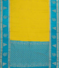 Lime Green Woven Art Crepe  Saree With Buttas & Contrast Border-BL5124